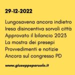 News del 29 dicembre 2022